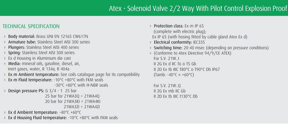 Cataloge van điện từ ODE 21W6ZIV400