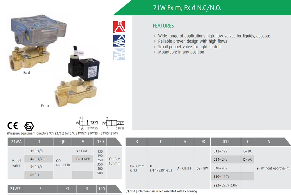 Cataloge van điện từ 21W7KIV500