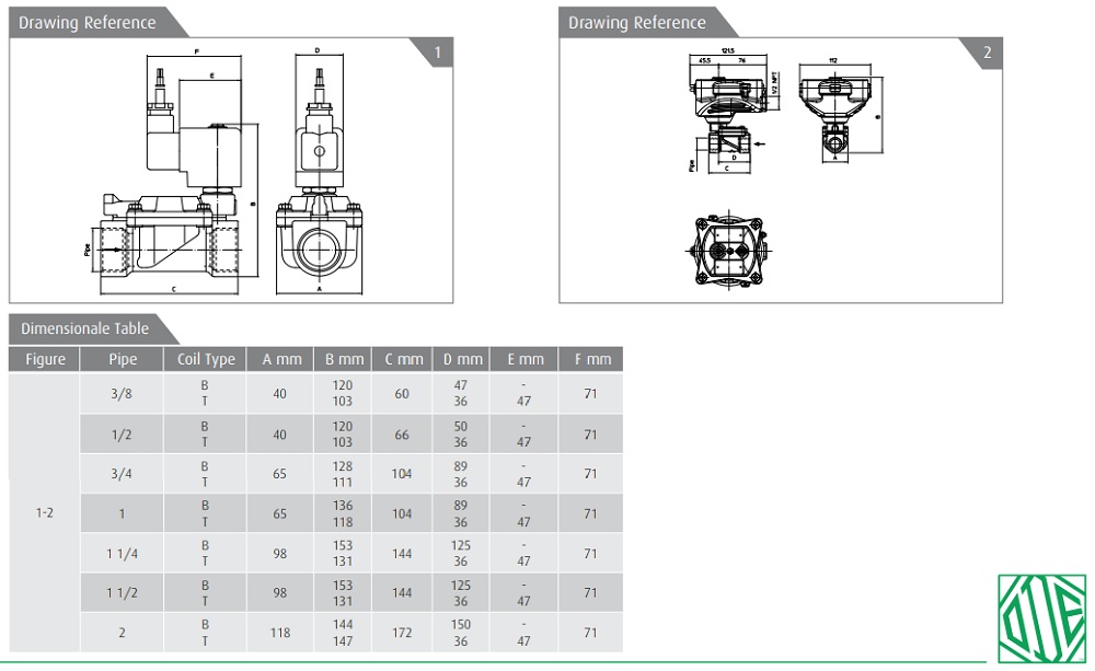 Cataloge kỹ thuật van 21WA3KIV130 